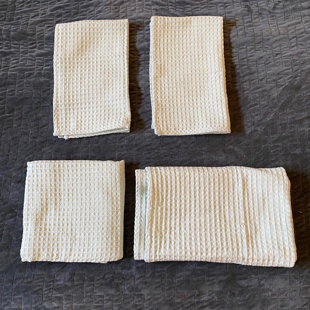 Bathen Mint Green Waffle Knit Towel Set